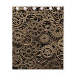 Steampunk Brass Gears And Cogs Print Curtain