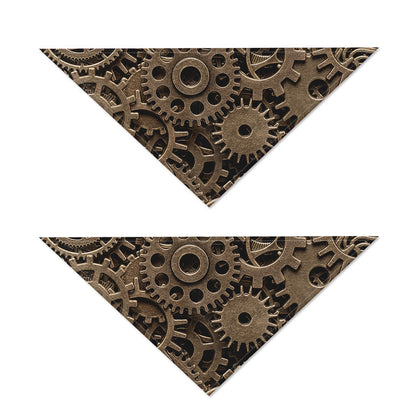 Steampunk Brass Gears And Cogs Print Dog Bandana