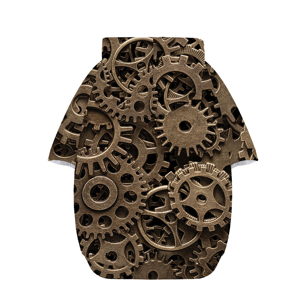 Steampunk Brass Gears And Cogs Print Dog Zip Up Hoodie