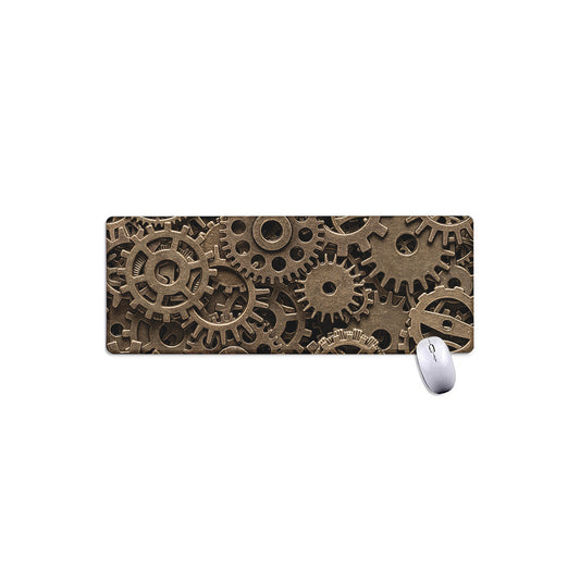 Steampunk Brass Gears And Cogs Print Extended Mouse Pad
