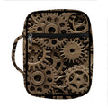 Steampunk Brass Gears And Cogs Print Front Pocket Bible Bag