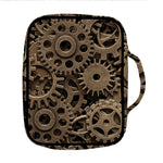 Steampunk Brass Gears And Cogs Print Front Pocket Bible Bag