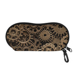 Steampunk Brass Gears And Cogs Print Glasses Case