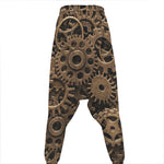 Steampunk Brass Gears And Cogs Print Hammer Pants
