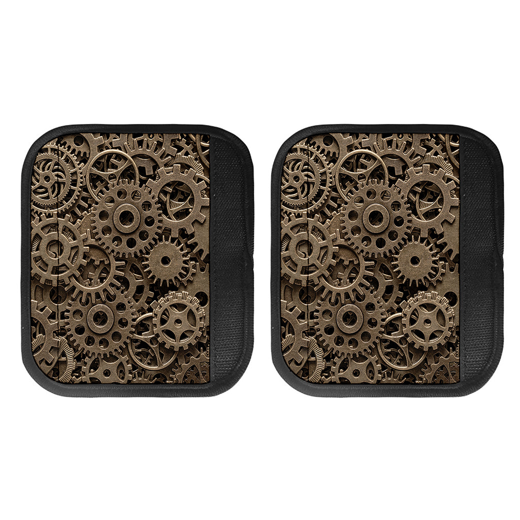 Steampunk Brass Gears And Cogs Print Handle Covers