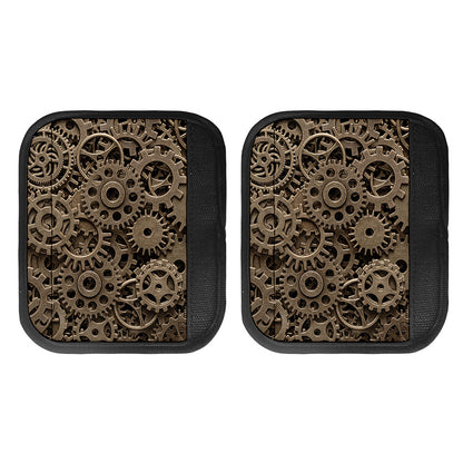 Steampunk Brass Gears And Cogs Print Handle Covers