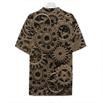 Steampunk Brass Gears And Cogs Print Hawaiian Shirt
