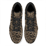 Steampunk Brass Gears And Cogs Print High Top Leather Sneakers