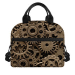 Steampunk Brass Gears And Cogs Print Insulated Lunch Bag