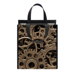 Steampunk Brass Gears And Cogs Print Insulated Lunch Tote