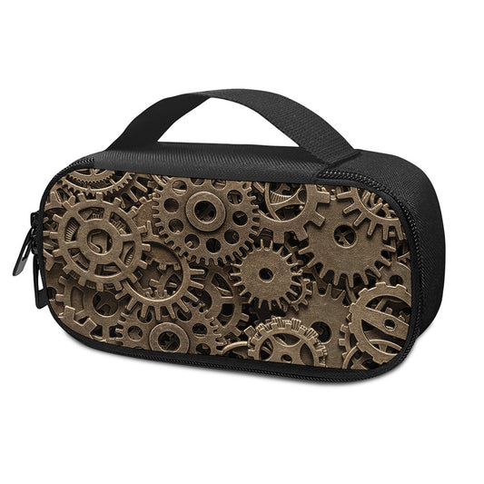 Steampunk Brass Gears And Cogs Print Insulin Cooler Travel Case