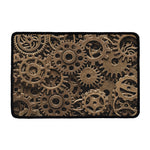 Steampunk Brass Gears And Cogs Print Kitchen Mat