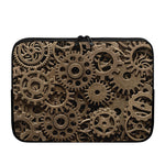 Steampunk Brass Gears And Cogs Print Laptop Sleeve