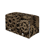 Steampunk Brass Gears And Cogs Print Leather Tissue Box Cover