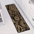 Steampunk Brass Gears And Cogs Print Long Kitchen Mat