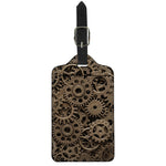 Steampunk Brass Gears And Cogs Print Luggage Tag