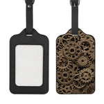 Steampunk Brass Gears And Cogs Print Luggage Tag