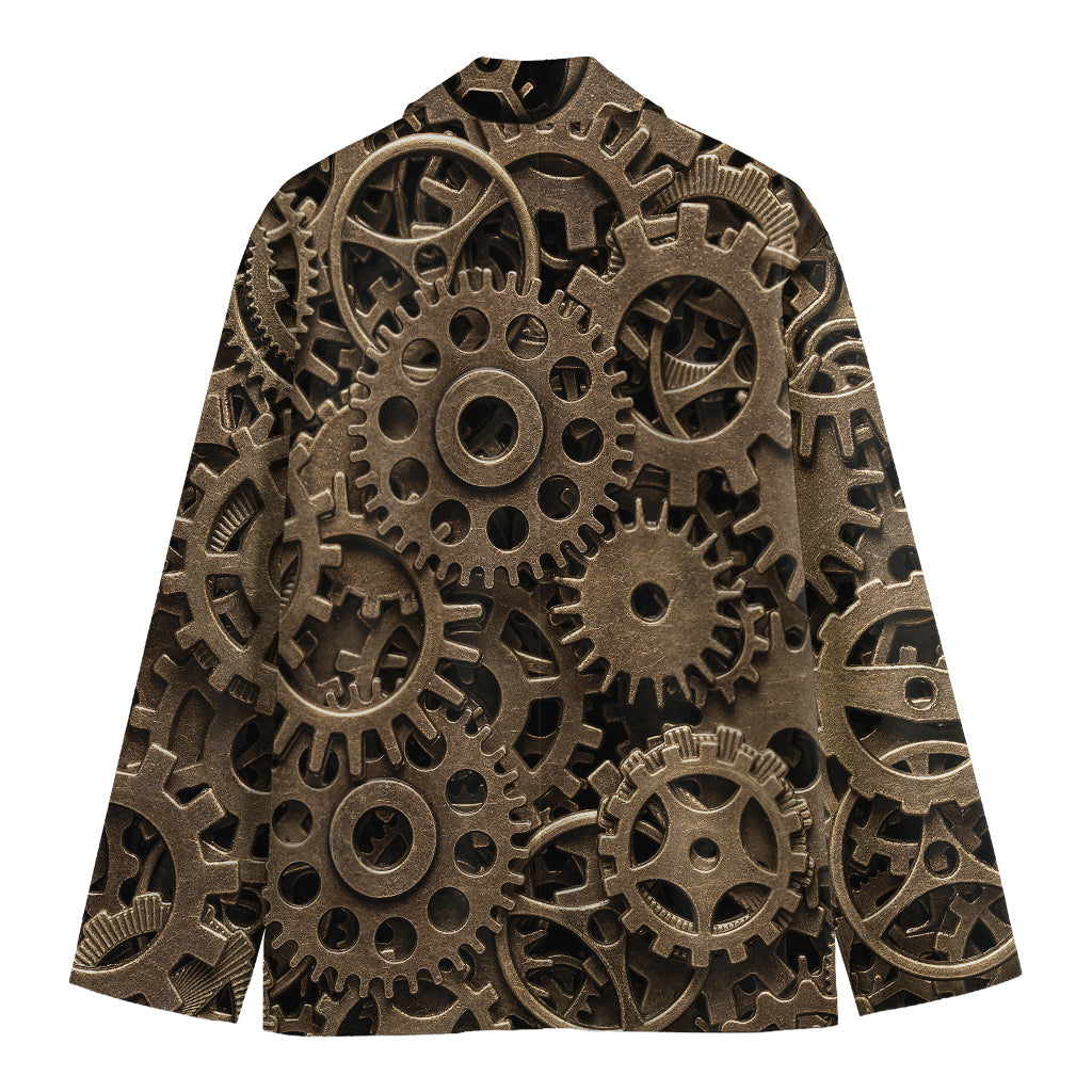 Steampunk Brass Gears And Cogs Print Men's Blazer