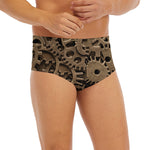 Steampunk Brass Gears And Cogs Print Men's Briefs