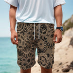 Steampunk Brass Gears And Cogs Print Men's Cargo Shorts