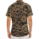 Steampunk Brass Gears And Cogs Print Men's Deep V-Neck Shirt