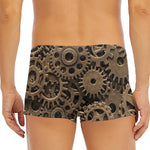 Steampunk Brass Gears And Cogs Print Men's Short Boxer Briefs