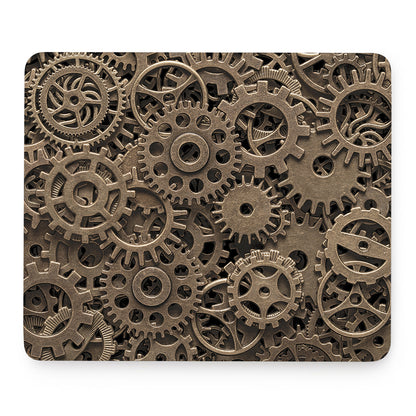 Steampunk Brass Gears And Cogs Print Mouse Pad