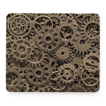 Steampunk Brass Gears And Cogs Print Mouse Pad