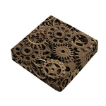 Steampunk Brass Gears And Cogs Print Outdoor Seat Cushion Cover