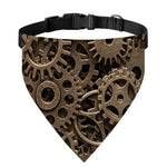 Steampunk Brass Gears And Cogs Print Over The Collar Dog Bandana