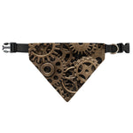 Steampunk Brass Gears And Cogs Print Over The Collar Dog Bandana
