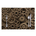 Steampunk Brass Gears And Cogs Print Placemat