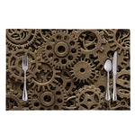 Steampunk Brass Gears And Cogs Print Placemat