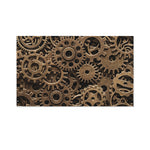 Steampunk Brass Gears And Cogs Print Polyester Flag