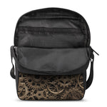 Steampunk Brass Gears And Cogs Print Rectangular Crossbody Bag