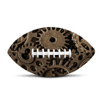 Steampunk Brass Gears And Cogs Print Rugby Ball