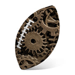 Steampunk Brass Gears And Cogs Print Rugby Ball