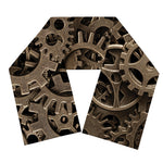 Steampunk Brass Gears And Cogs Print Scarf