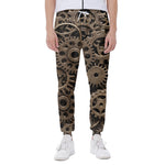 Steampunk Brass Gears And Cogs Print Scuba Joggers