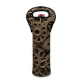 Steampunk Brass Gears And Cogs Print Single Neoprene Wine Tote