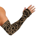 Steampunk Brass Gears And Cogs Print Sun Protection Arm Sleeves