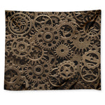 Steampunk Brass Gears And Cogs Print Tapestry