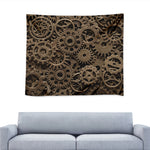 Steampunk Brass Gears And Cogs Print Tapestry