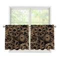 Steampunk Brass Gears And Cogs Print Tier Curtains
