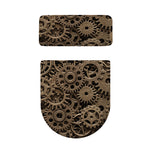 Steampunk Brass Gears And Cogs Print Toilet Lid And Tank Cover Set