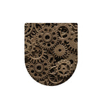 Steampunk Brass Gears And Cogs Print Toilet Lid Cover