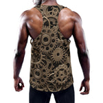 Steampunk Brass Gears And Cogs Print Training Tank Top