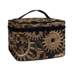 Steampunk Brass Gears And Cogs Print Travel Makeup Bag