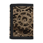Steampunk Brass Gears And Cogs Print Trifold Wallet