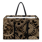 Steampunk Brass Gears And Cogs Print Utility Tote Bag